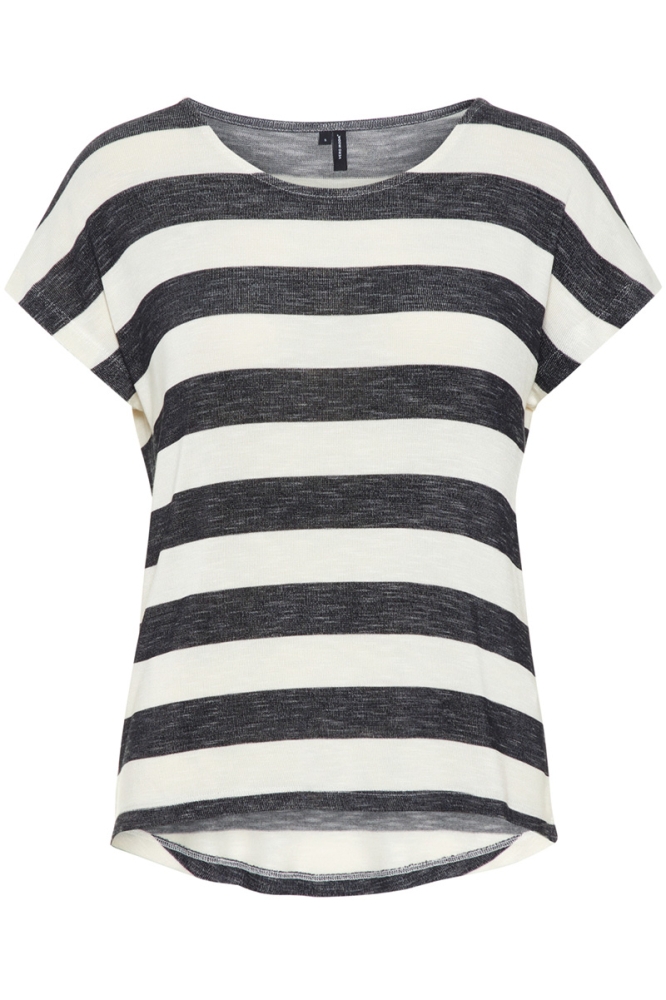 VMWIDE STRIPE S/L TOP NOOS 10190017 Black/SNOW WHITE